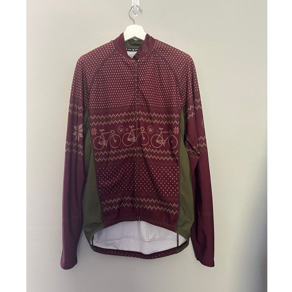 CANARI Long Sleeve Cycling Jersey Christmas size Large